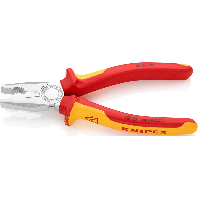 Load image into Gallery viewer, Knipex kombi-tang 03 06 200 vde combinatietang (rood geel, 200mm)