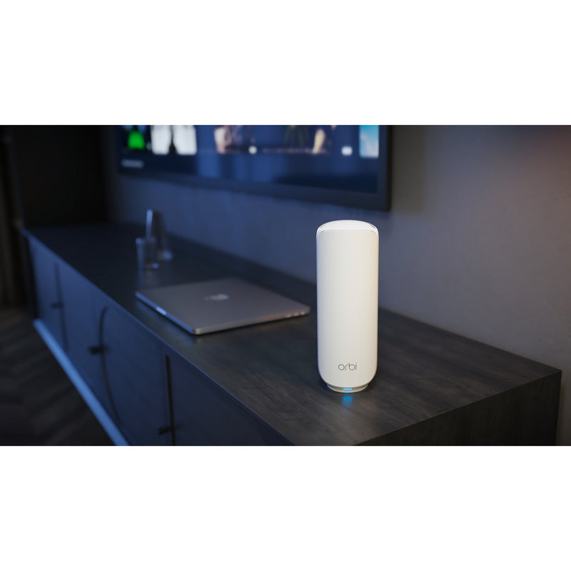 Load image into Gallery viewer, Netgear orbi 370 wifi mesh systeem, dual-band wifi 7-mesh systeem, 2 stuks mesh router (wit, 1x orbi wifi 7-router (rbe371), 1x orbi wifi 7-satelliet (rbe370))