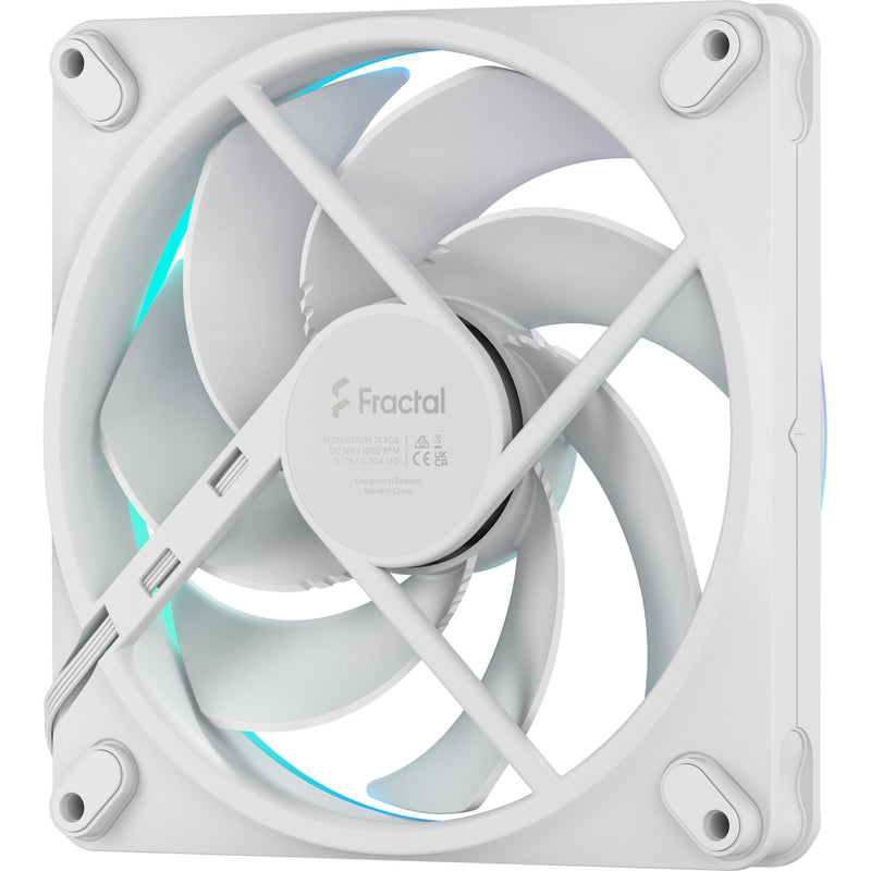 Afbeelding laden in galerijviewer, Fractal design momentum 14 rgb case fan (wit, 140 x 140 x 25 mm, pwm)