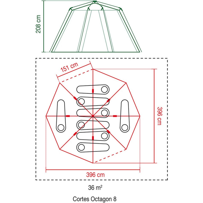 Load image into Gallery viewer, Coleman octagon blackout tent (donkergroen)