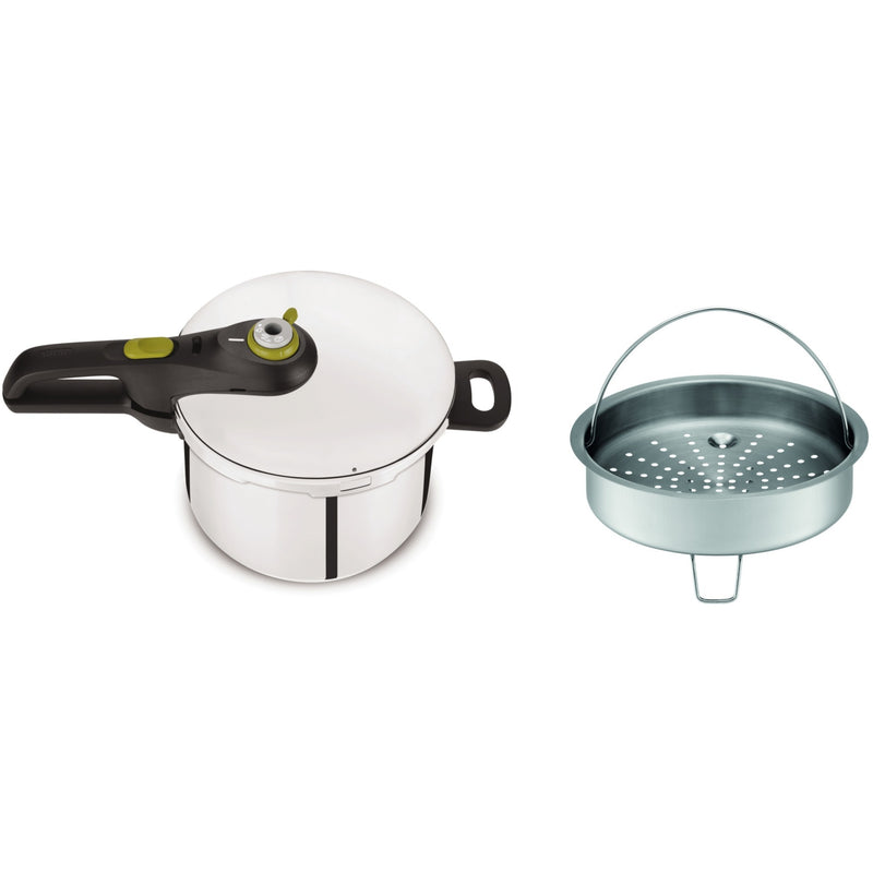 Load image into Gallery viewer, Tefal snelkookpan secure 5 neo p2530738 (roestvrij staal zwart, 6 liter)