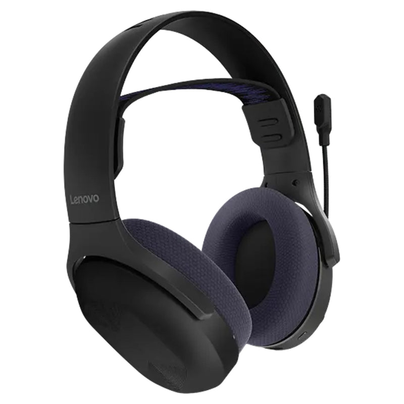 Afbeelding laden in galerijviewer, Lenovo legion h410 draadloze gamingheadset over-ear gaming headset (zwart paars, bluetooth, 2,4 ghz, playstation 4, playstation 5, nintendo switch, pc)
