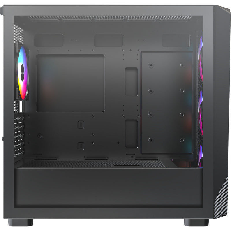 Load image into Gallery viewer, Montech x5m midi tower behuizing (zwart | 2x usb-a | 1x usb-c | rgb | tempered glass)