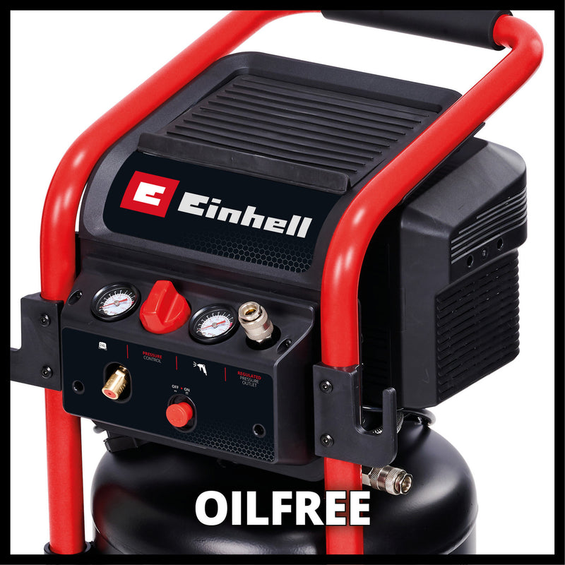 Load image into Gallery viewer, Einhell te-ac 240 24 silent compressor (zwart rood, 24 liter)