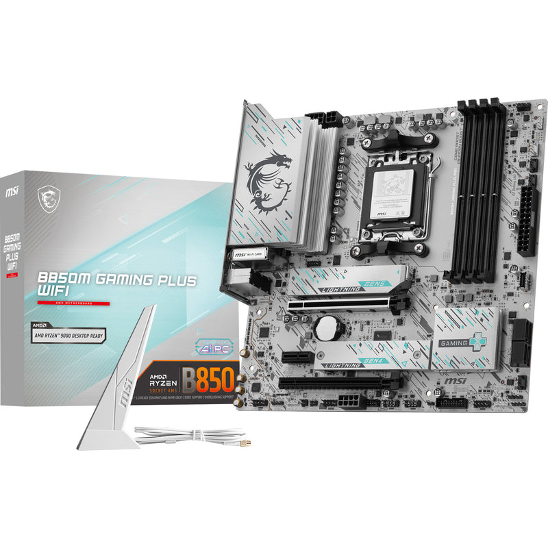 Load image into Gallery viewer, Msi b850m gaming plus wifi socket am5 moederbord (raid, 5gb-lan, wi-fi 7, bt, sound, matx)