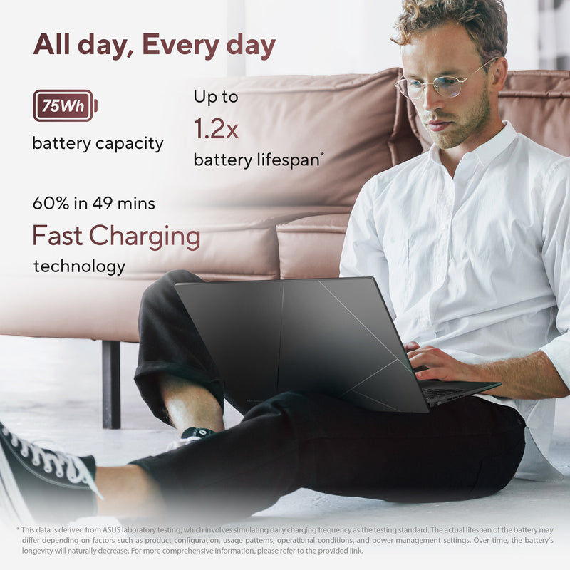 Laden Sie das Bild in Galerie -Viewer, Asus zenbook 14 um3406ga-qd031w 14 copilot+ laptop (zwart | ryzen ai 7 445 | radeon 840m | 32 gb | 1 tb ssd)