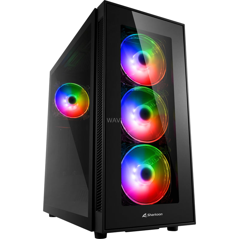Load image into Gallery viewer, Sharkoon tg5 pro rgb midi tower behuizing (zwart | 4x usb-a | rgb | tempered glass)