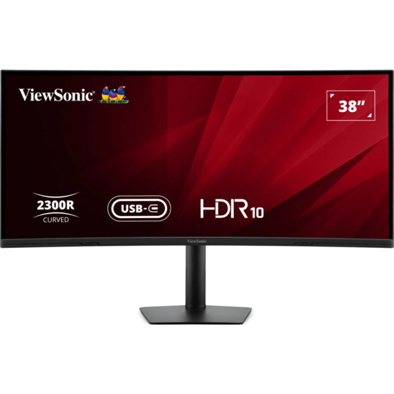Chargez l'image dans la visionneuse de la galerie, Viewsonic va3820c uwqhd+ 21:9 curved monitor met usb-c hub 38 ultrawide (zwart, 2x hdmi, 1x displayport, usb-c, usb-b )