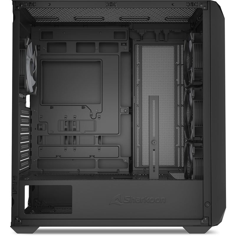 Load image into Gallery viewer, Sharkoon ak3 rgb midi tower behuizing (zwart | 2x usb-a | 1x usb-c | rgb | tempered glass)