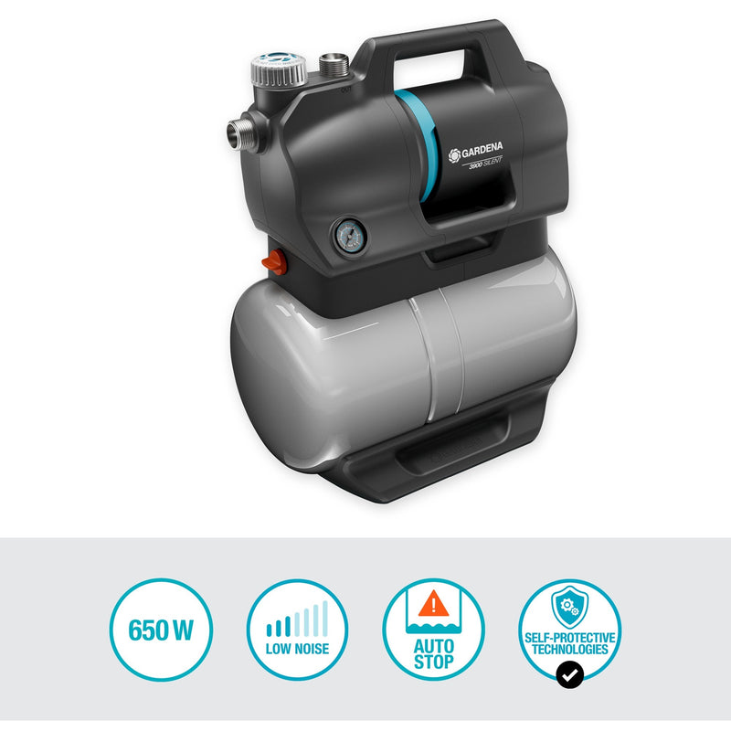 Load image into Gallery viewer, Gardena hydrofoorpomp 3900 silent (grijs turquoise, 09066-20, 650 w, 4,3 bar)