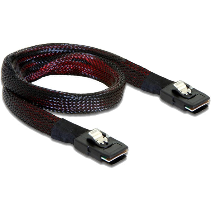 Load image into Gallery viewer, Delock mini sas sff-8087 > mini sas sff-8087 kabel (rood zwart, 0,5 meter)