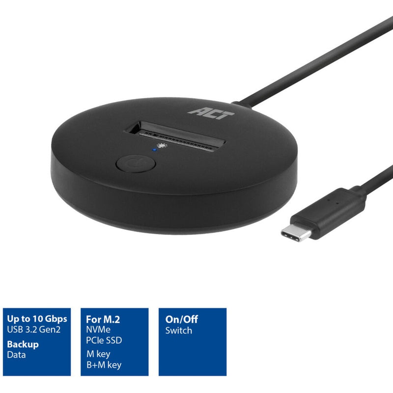 Load image into Gallery viewer, Act connectivity m.2 nvme pcie ssd dockingstation, usb-c 3.2 gen2 (zwart)