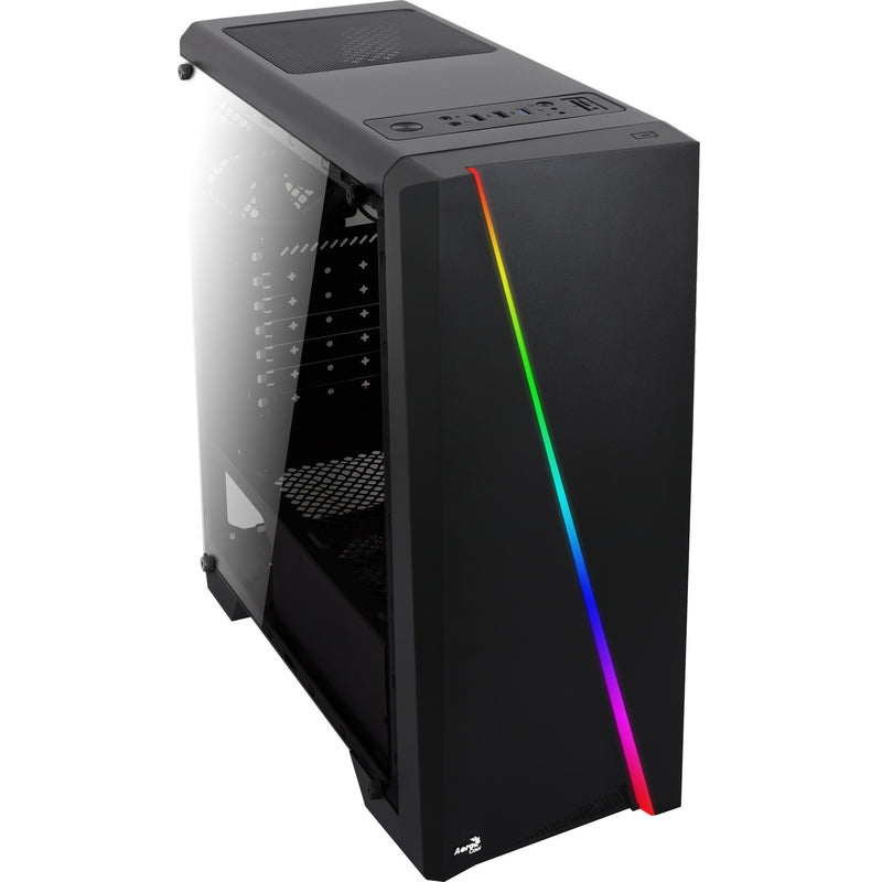 Load image into Gallery viewer, Aerocool cylon midi tower behuizing (zwart | 3x usb-a | rgb | window)