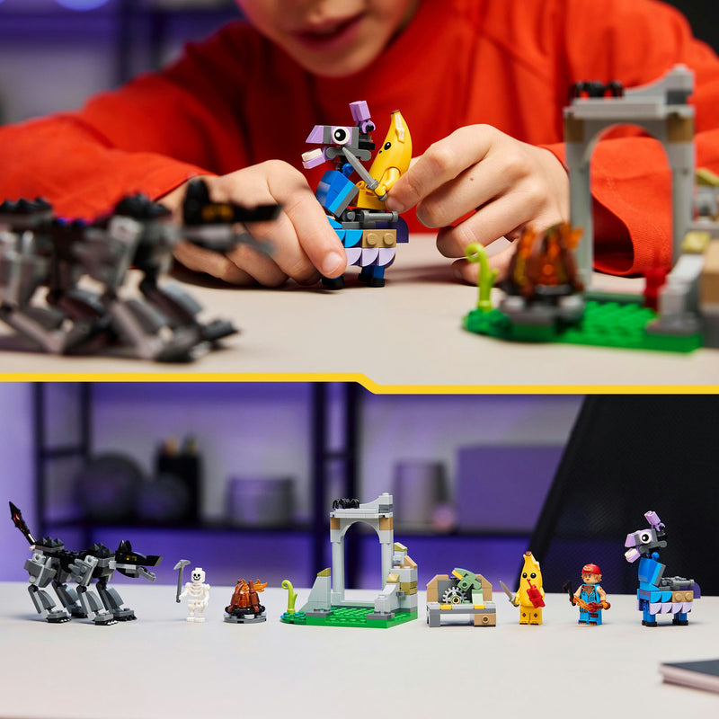 Load image into Gallery viewer, Lego fortnite - peely en sparkplugs kamp constructiespeelgoed (77075)