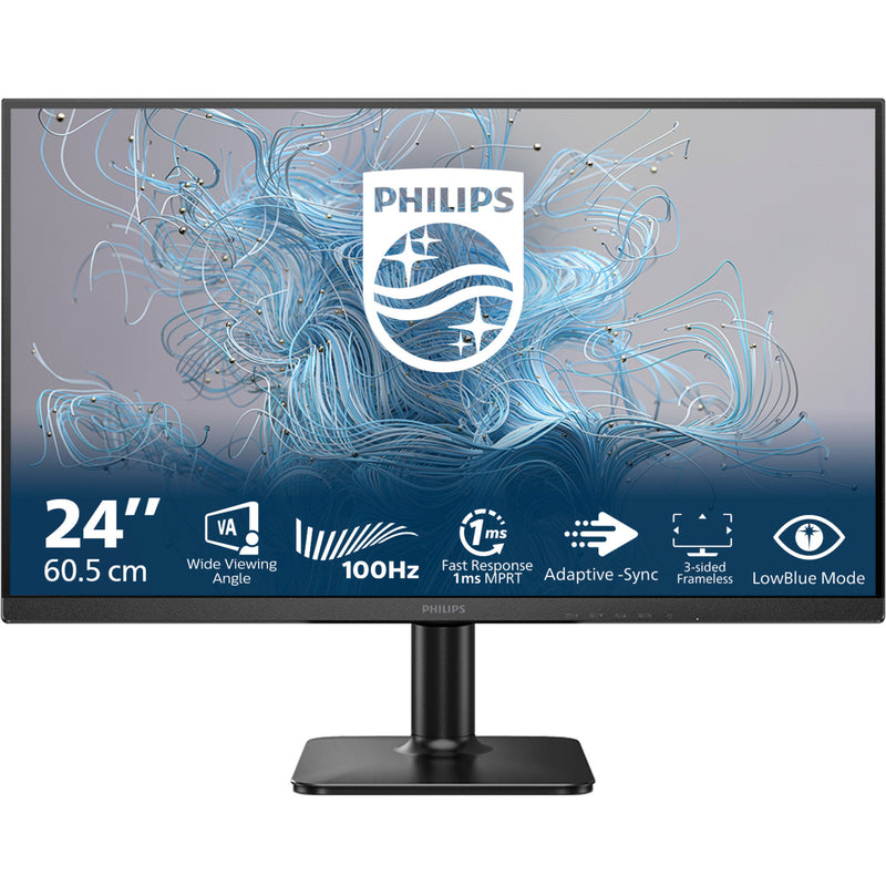 Chargez l'image dans la visionneuse de la galerie, Philips 24e2n1100lb 23.8 monitor (zwart, hdmi, vga)