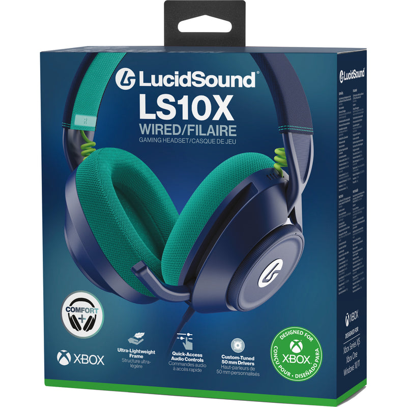 ギャラリービューアに画像をロードする, Powera lucidsound ls10x gen 2 bedrade gamingheadset - mariner blue over-ear gaming headset (donkerblauw lichtblauw, xbox series x|s, xbox one, pc)