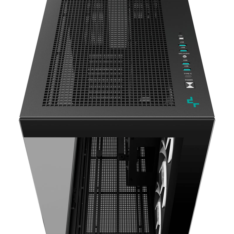 Load image into Gallery viewer, Deepcool ch780 midi tower behuizing (zwart | 4x usb-a | 1x usb-c | rgb | tempered glass)