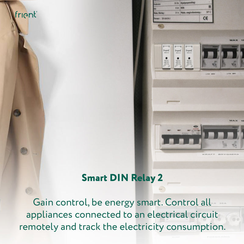 Chargez l'image dans la visionneuse de la galerie, Frient smart din relay relais (lichtgrijs, zigbee)