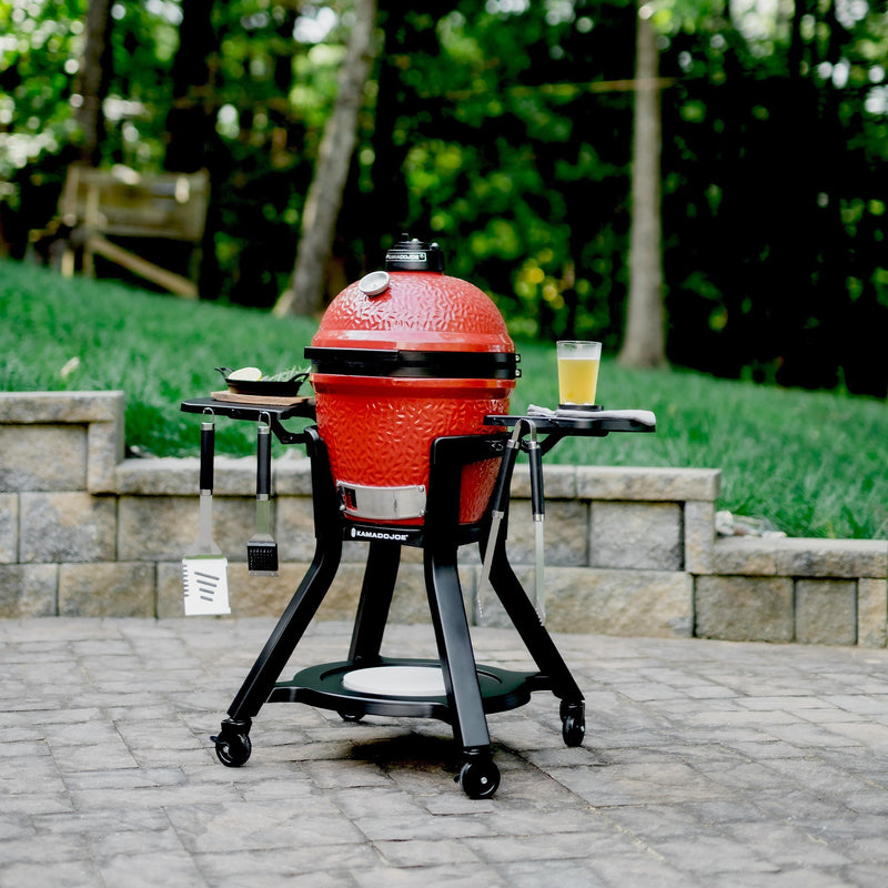 Chargez l'image dans la visionneuse de la galerie, Kamado joe joe jr®-kar met zijtafels barbecuewagen (zwart)