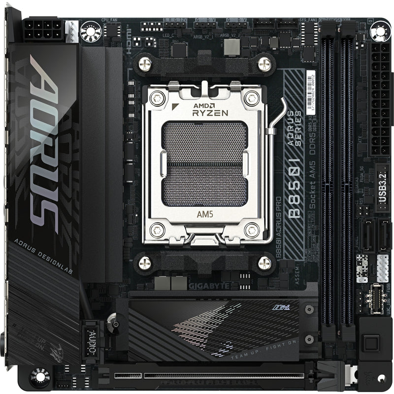 Load image into Gallery viewer, Gigabyte b850i aorus pro socket am5 moederbord (zwart, raid, 2.5gb-lan, wi-fi 7, bt, sound, mini-itx)