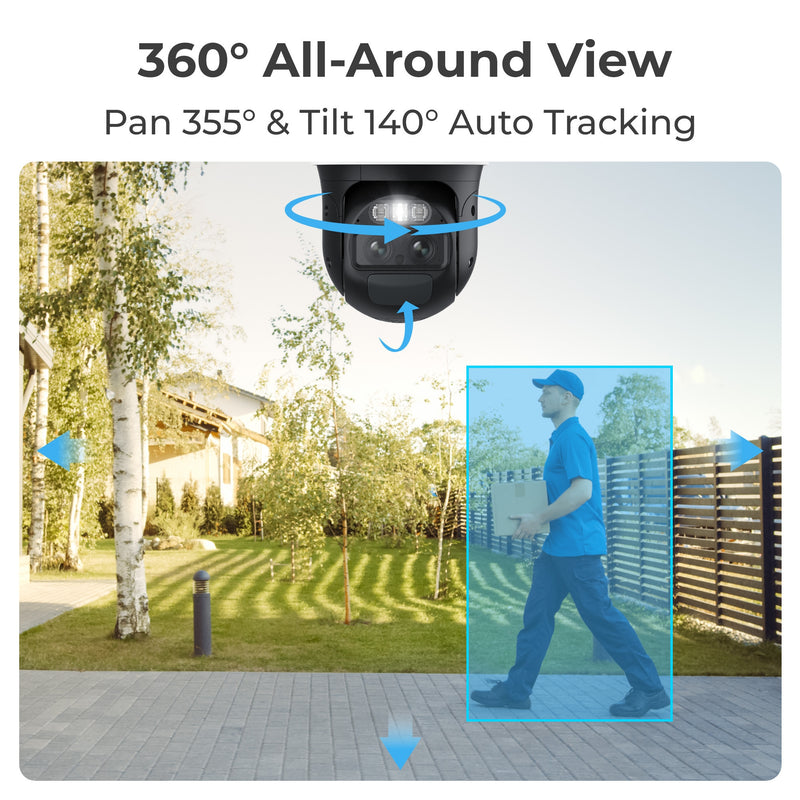 Cargue la imagen en el visor de la galería, Reolink trackmix g770 + solar panel 2 beveiligingscamera (wit zwart, 4k 8mp uhd, 4g lte, incl. zonnepaneel)