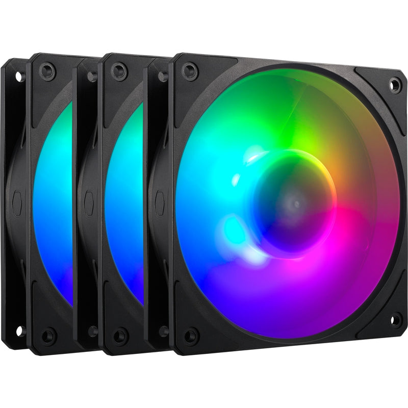 Load image into Gallery viewer, Cooler master mobius 120p argb 120x120x25 case fans (zwart, 3 stuks, 120 x 120 x 25 mm, pwm)