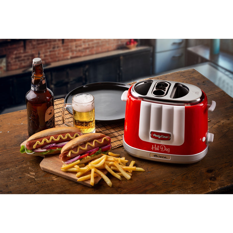 Load image into Gallery viewer, Ariete party time hotdogmaker 0206 00 hot dog maker (rood wit)