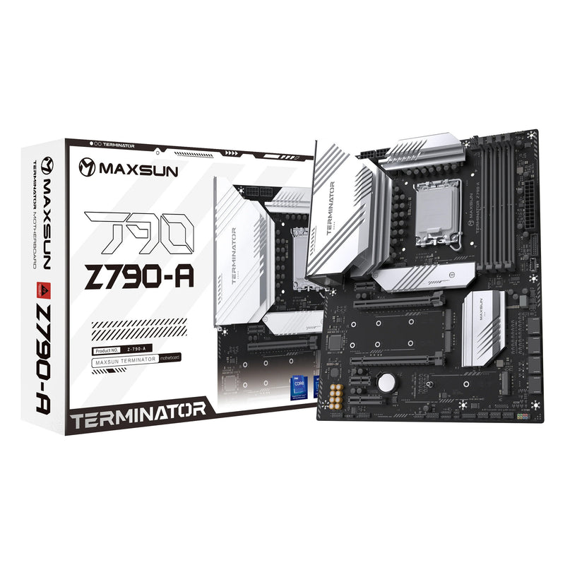 Laden Sie das Bild in Galerie -Viewer, Maxsun ms-terminator z790-a socket 1700 moederbord (zwart, raid, 2.5 gb-lan, sound, atx)