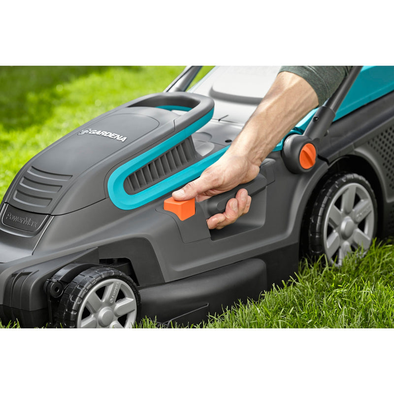 Load image into Gallery viewer, Gardena elektrische grasmaaier powermax 1800 42 (zwart turquoise, 5042-20)