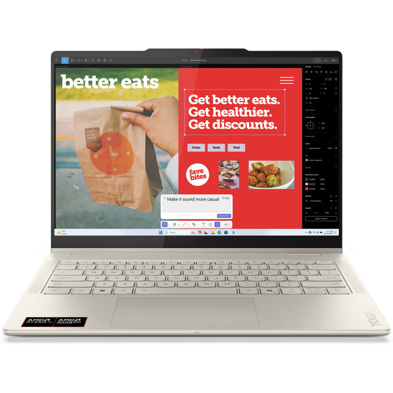 Laden Sie das Bild in Galerie -Viewer, Lenovo yoga 7 2-in-1 14akp10 (83jr00atmh) 14 copilot+ laptop (aluminium | ryzen ai 7 350 | radeon 860m graphics | 16 gb | 512 gb ssd | touch)