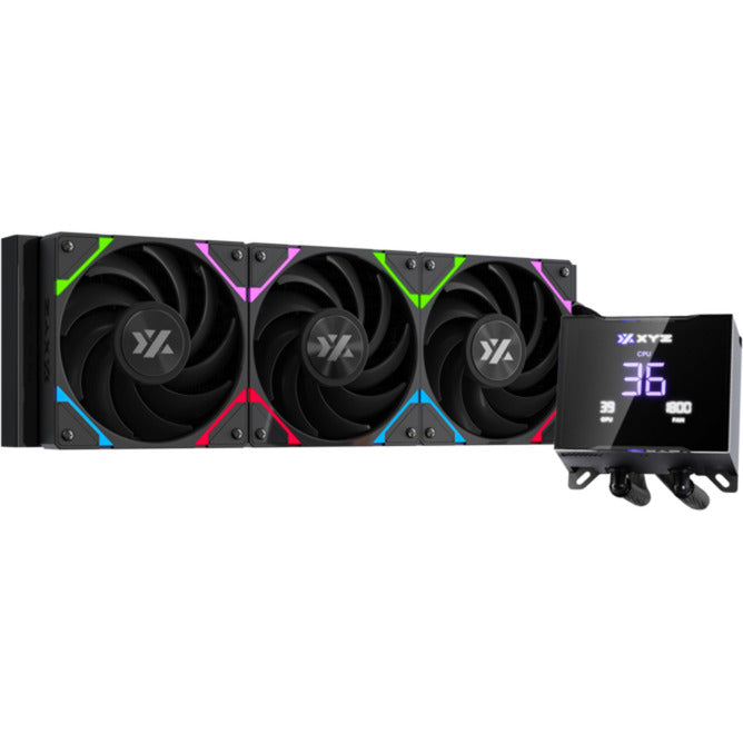 Laden Sie das Bild in Galerie -Viewer, Xyz pc gear hydrotemp aio 360 waterkoeling (zwart, argb, pwm)
