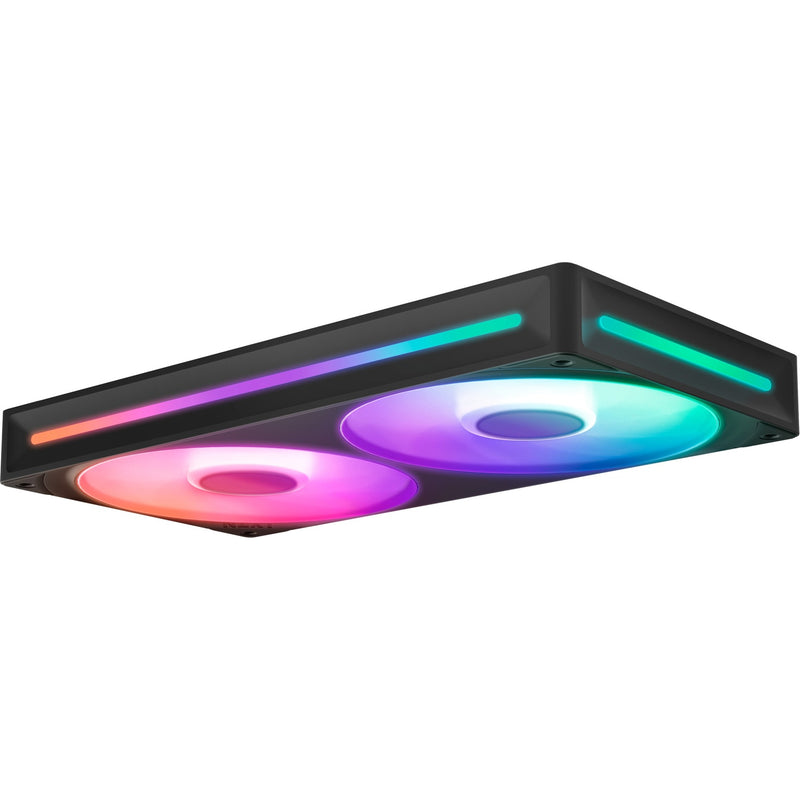 Afbeelding laden in galerijviewer, Nzxt f240 rgb core case fans (zwart, 2 stuks, 240 x 120 x 26 mm)