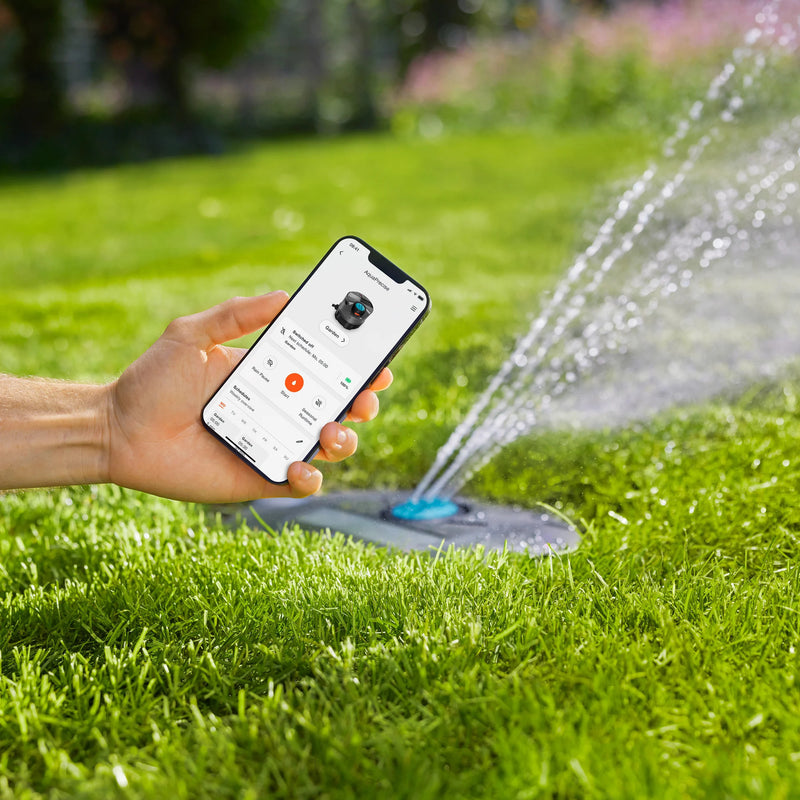 Load image into Gallery viewer, Gardena pipeline-irrigatiesysteem aquaprecise op zonne-energie voor gazon sprinklersysteem (grijs turquoise)