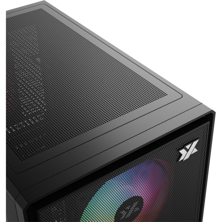 Afbeelding laden in galerijviewer, Xyz pc gear atom midi tower behuizing (zwart | 2x usb-a | 1x usb-c | tempered glass)