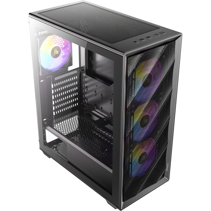 Load image into Gallery viewer, Antec ax85 argb midi tower behuizing (zwart | 2x usb-a | tempered glass)