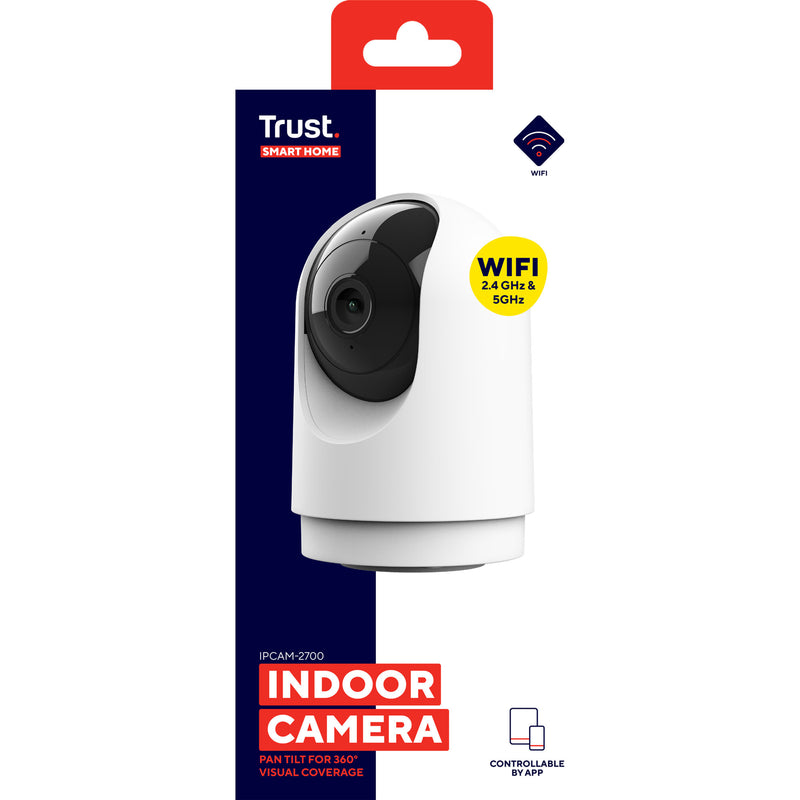 Load image into Gallery viewer, Trust ipcam-2700 360° beveiligingscamera (wit, 2.4 of 5ghz wifi)