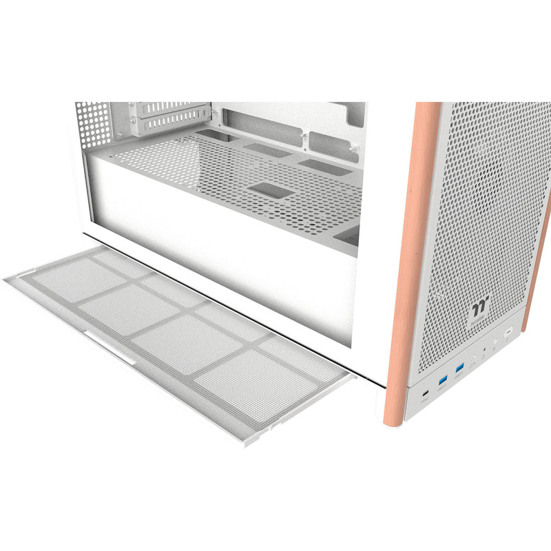 Load image into Gallery viewer, Thermaltake s370 ws snow midi tower behuizing (wit | 2x usb-a | 1x usb-c | tempered glass)