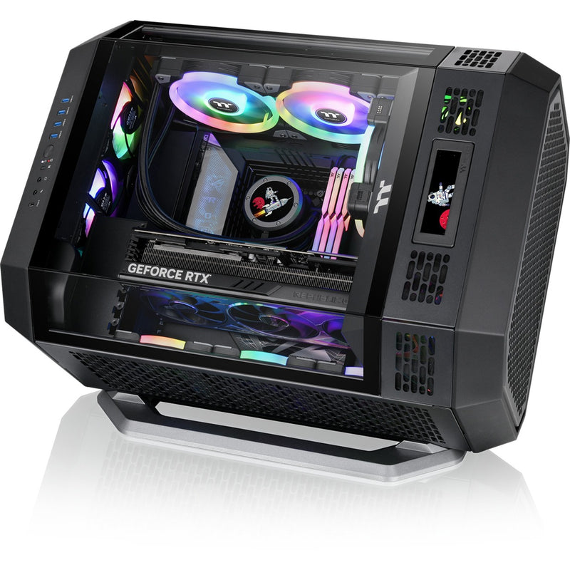 Load image into Gallery viewer, Thermaltake the tower 600 midi tower behuizing (zwart | 4x usb-a | 1x usb-c | tempered glass)