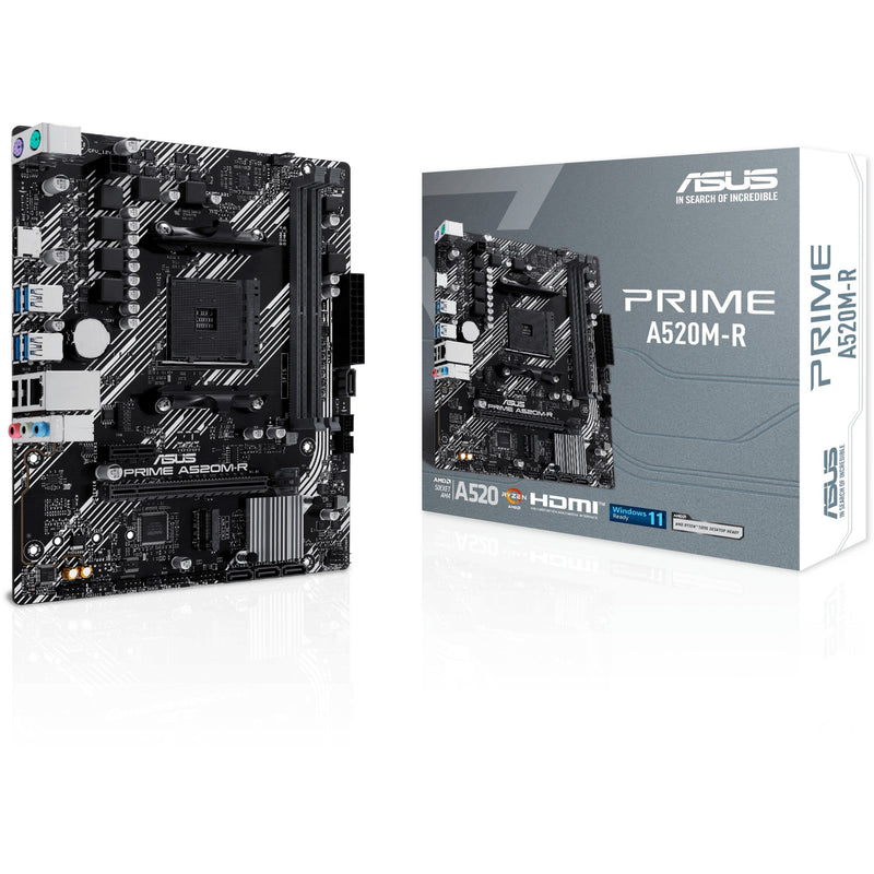 Load image into Gallery viewer, Asus prime a520m-r socket am4 moederbord (raid, gb-lan, sound, µatx)
