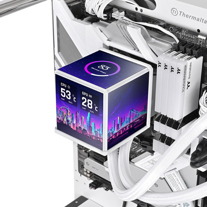 Load image into Gallery viewer, Thermaltake minecube 360 ultra argb sync aio liquid cooler - snow edition waterkoeling (wit)