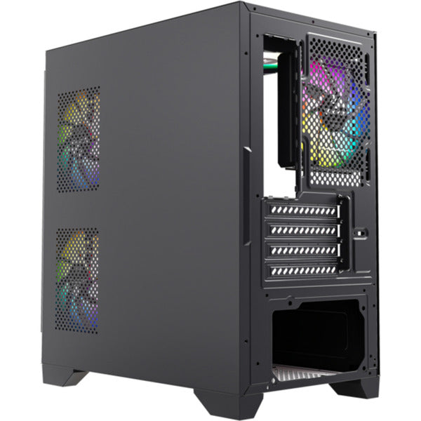 Afbeelding laden in galerijviewer, Xyz pc gear titanium view lite midi tower behuizing (zwart | 2x usb-a | tempered glass)