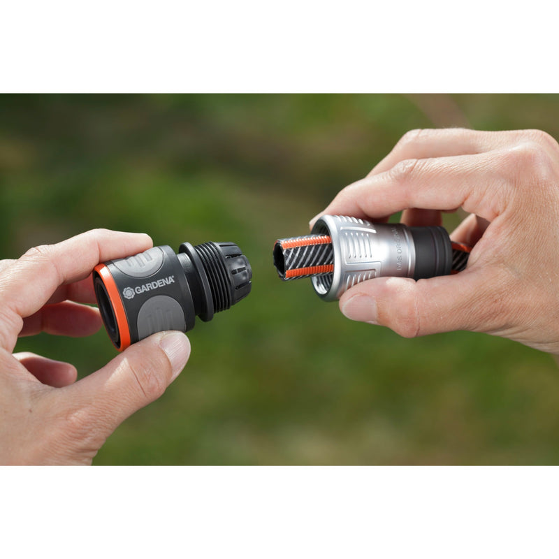 Load image into Gallery viewer, Gardena premium slangstuk 13 mm (1 2 ) - 15 mm (5 8 ) (grijs zilver, 18255-50)