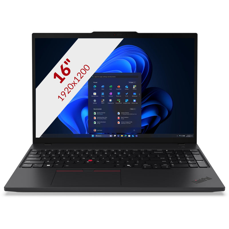 Afbeelding laden in galerijviewer, Lenovo thinkpad t16 gen 4 intel (21qe005bmh) 16 laptop (zwart | core ultra 5 225u | intel graphics | 16 gb | 512 gb ssd)
