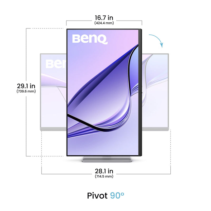Chargez l'image dans la visionneuse de la galerie, Benq ma270up voor macbook 27 4k uhd monitor (zilver, hdmi, usb-a, usb-c, audio)