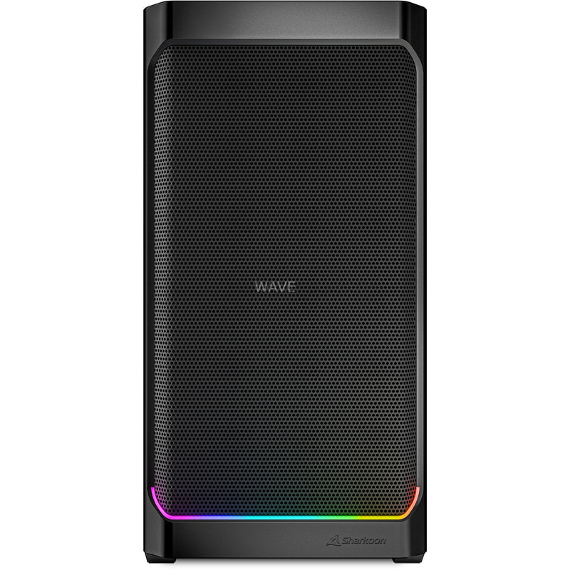 Load image into Gallery viewer, Sharkoon mk4 rgb strip mini tower behuizing (zwart | 2x usb-a | 1x usb-c | rgb)