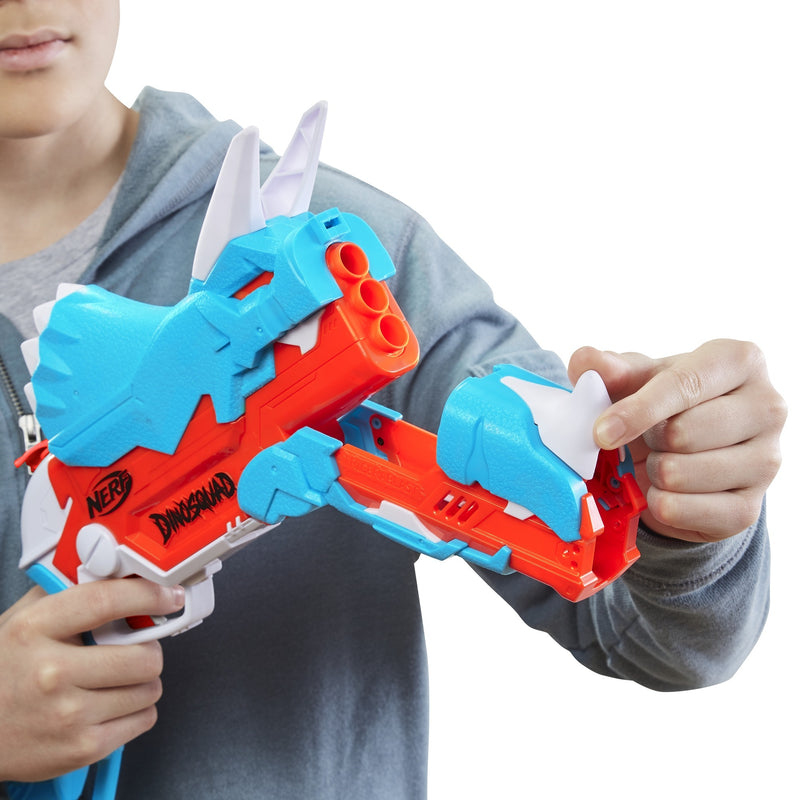 Load image into Gallery viewer, Hasbro nerf dinosquad tricera-blast nerf-gun