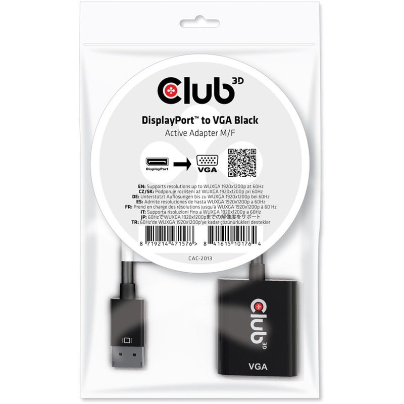 Afbeelding laden in galerijviewer, Club 3d displayport 1.1 naar vga actieve adapter (zwart)