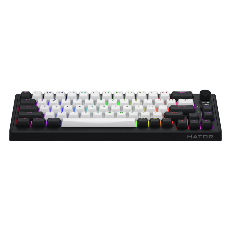 ギャラリービューアに画像をロードする, Hator skyfall mag ultima 8k wireless rgb mechanisch gaming toetsenbord (zwart, us lay-out (qwerty), hator aurum ice, 65%, rgb, double-shot pbt, hot-swap, 2.4ghz | bluetooth | usb-c)