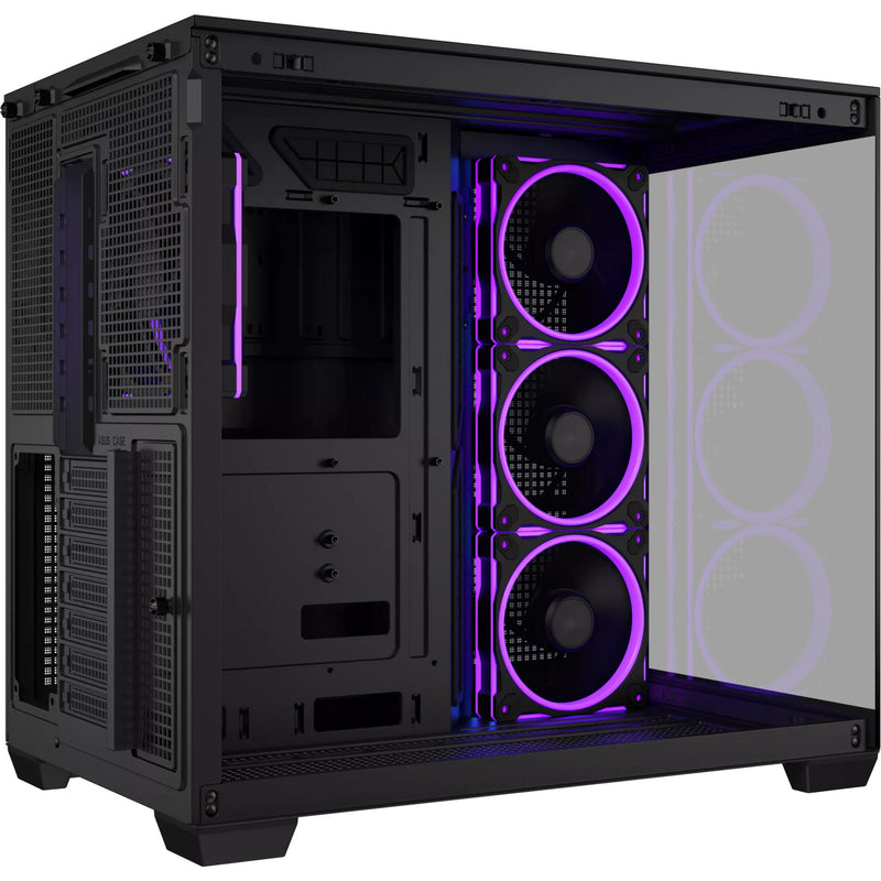 Load image into Gallery viewer, Asus a32 plus midi tower behuizing (zwart | 2x usb-a | 1x usb-c | rgb | tempered glass)