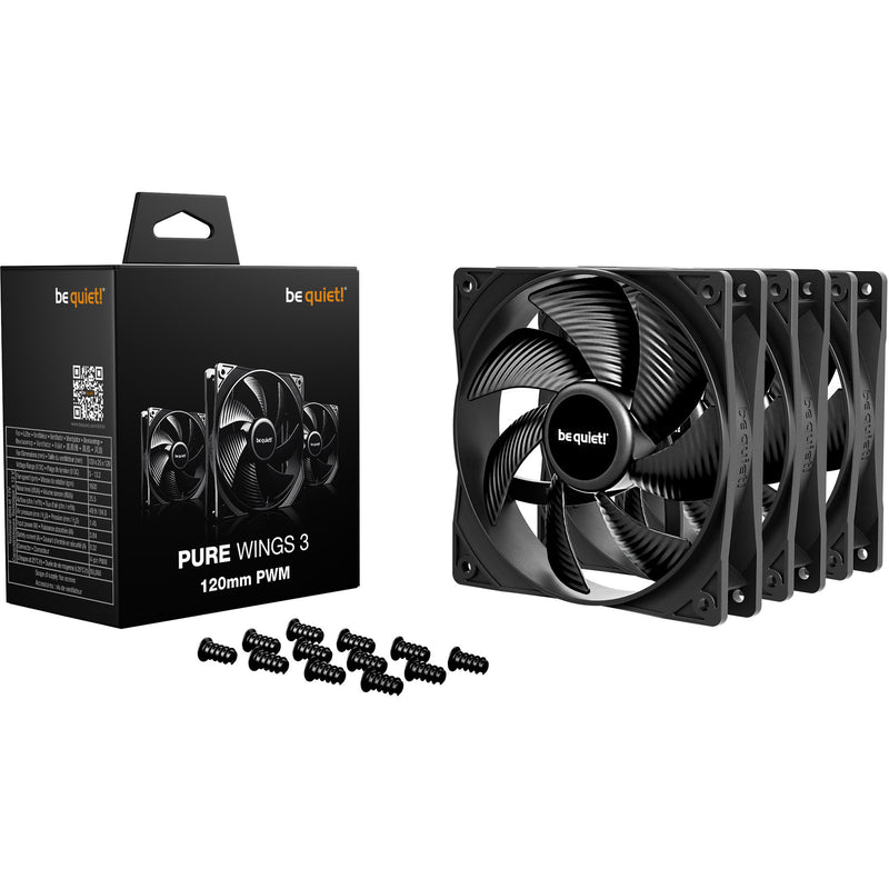 Load image into Gallery viewer, Be quiet! pure wings 3 case fans (zwart, 3 stuks, 120 x 120 x 25 mm, pwm)